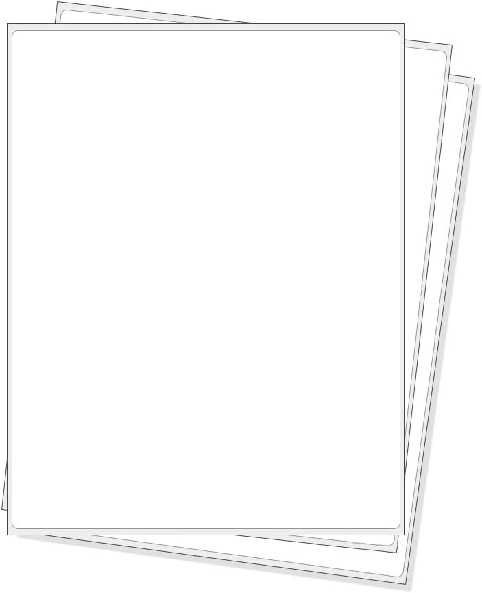 51u-6JxjJXL._AC_SL1001_.jpg Matte Full-Sheet Printable Label Paper – Self-adhesive full-page stickers for logistics shipping and address labeling - Image 1