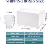 Small White Shipping Boxes (10×6×6 inches, Pack of 6) – Corrugated cardboard; suitable for shipping, moving, and gift storage - Image 2