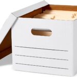 Flip-Top Document Storage Box – Tape-Free Foldable Box for Documents and Stationery