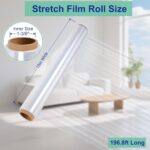 Wide Stretch Wrap Film – Self-Adhering Plastic Film for Furniture Protection and Item Wrapping - Image 2