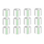 Low-Noise Transparent Packing Tape (12-Roll Pack) – Ideal for Indoor Packing and Carton Sealing