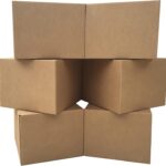 Heavy-Duty Large Corrugated Boxes (20×20×15 inches, Pack of 6) – Ideal for Packing, Shipping, and Storage