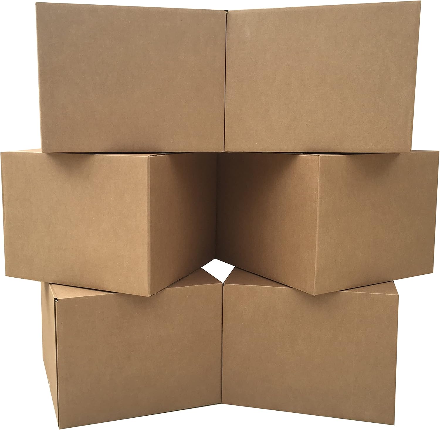 71PMkyS-xoL._AC_SL1500_.jpg Heavy-Duty Large Corrugated Boxes (20×20×15 inches, Pack of 6) – Ideal for Packing, Shipping, and Storage - Image 1