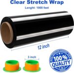 Heavy-Duty Black Stretch Wrap – Thick, Opaque Film for Moving and Pallet Wrapping - Image 2